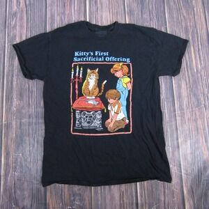 Steven Rhodes Kitty's First Sacrificial Offering Shirt Mens Medium Black Graphic